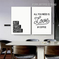 Need Is Love Modern Minimalist 2 Piece Abstract Quotes Stretched Wall Art Photograph Canvas Print for Room Onlay