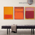 Geometric Mackle Abstract Vintage Painting Picture 3 Panel Canvas Prints for Room Wall Décor