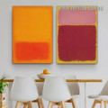 Geometric Speck Vintage Painting Picture 2 Piece Abstract Wall Art Prints for Room Décor