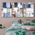 Colorific Cottage Doors Abstract Painting Photo 3 Piece Landscape Modern Canvas Print for Room Wall Adornment