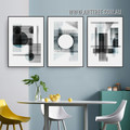 Orb With Lines Nordic Abstract Geometric Modern Painting Picture 3 Piece Canvas Wall Art Prints for Room Ornamentation