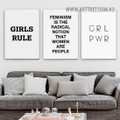 Radical Nation Typography Modern Painting Picture 3 Piece Canvas Art Prints for Room Wall Decoration