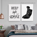Keep Life Sweet Abstract Quotes Modern 2 Piece Framed Wall Art Photograph Canvas Print for Room Tracery