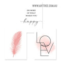 Pink Feather Nordic Typography Modern Painting Picture 3 Panel Canvas Wall Art Prints for Room Décor