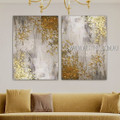 Multicolor Blobs Abstract Modern Heavy Texture Artist Handmade Framed 2 Piece Multi Panel Oil Paintings For Room Getup