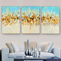 Smears Abstract Modern Heavy Texture Artist Handmade Framed Stretched 3 Piece Split Canvas Paintings Wall Art Set For Room Décor