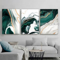 Twisty Blots Abstract Modern Heavy Texture Artist Handmade Framed Stretched 3 Piece Multi Panel Painting Wall Art Set For Room Onlay