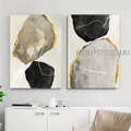 Seams Abstract Nordic Heavy Texture Artist Handmade Framed Stretched 2 Piece Multi Panel Painting Wall Art Set For Room Molding