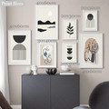 Semi Circular Rules Scandinavian Canvas Print 7 Multi Panel Painting Pic Abstract Geometric for Room Wall Getup