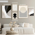 Voluminous Splotches Orb Spots Geometrical Abstract 5 Multi Panel Scandinavian Painting Set Photograph Canvas Print for Room Wall Illumination