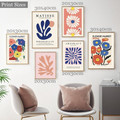 Chromatic Flower Market Lima Floral Abstract Photograph Vintage 6 Piece Set Canvas Print Art for Room Illumination