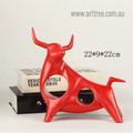 Red Bull Animal Resin Art Contemporary Modern Sculpture Size For House Decoration