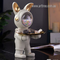 Valet Rabbit Figure Animal Figurine Statue Modern Resin Art Sculpture For Room Interior Design