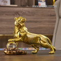 Tiger Roar Animal Figurine Modern Resin Sculpture For Kitchen Decor