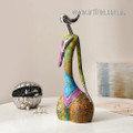 Multicolor Dame Abstract Figure Resin Art Modern Sculpture For Living Room Decoration Ideas