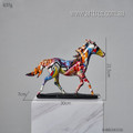 Colourful Running Horse Animal Modern Handmade Sculpture Famous Resin Art Statue Size For Interior Decoration