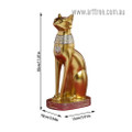 Egyptian Cat Statue Handmade Vintage Resin Animal Sculptures Size For House Decoration