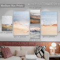 Seaside Macula Waves Abstract Modern Photograph Nature 5 Piece Set Stretched Canvas Print for Room Wall Artwork Garniture