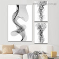 Wavy Alignments Pattern Abstract Minimalist Stretched 3 Piece Set Modern Artwork Photograph Canvas Print for Room Garnish