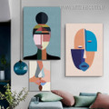 Varied Human Aperture Spots Figure 3 Multi Panel Contemporary Painting Set Photograph Stretched Abstract Canvas Print for Room Ornament