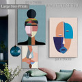 Varied Human Aperture Face Contemporary Photograph Figure Rolled 3 Piece Set Abstract Canvas Print Art for Room Wall Molding