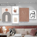 Matron Alignment Design Spots Scandinavian Figure Abstract 5 Multi Panel Stretched Painting Set Photograph Canvas Print for Room Wall Flourish