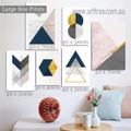 Half Orb Parallelogram Line Modern Geometrical Photograph 6 Piece Set Abstract Stretched Rolled Canvas Australian Painting Prints for Room Wall Arrangement