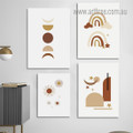 Moon Cycle Mackles Spots Abstract Photograph Nature Scandinavian 4 Piece Set Rolled Stretched Canvas Online Prints Australia for Room Wall Art Onlay