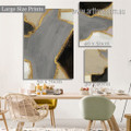 Particolored Flaws Marble Spots Modern Photograph on Canvas 3 Multi Panel Abstract Stretched Painting Set Print for Room Wall Adornment