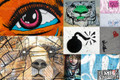 Eye Graffiti Street Art Collage