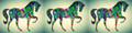 Rainbow Pattern Horse Animal 01