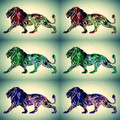 Colorful Lion Animal Pop Art