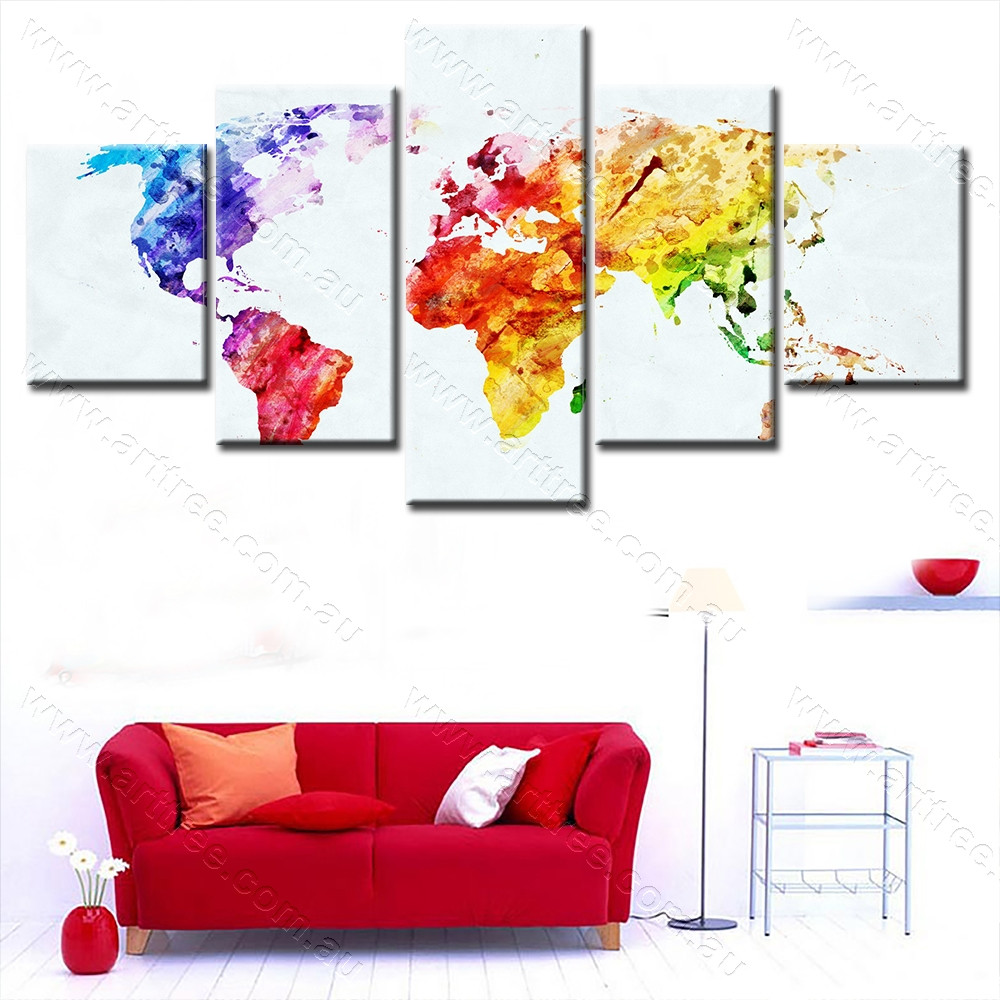 Colorful World Map 1 - arttree.com.au