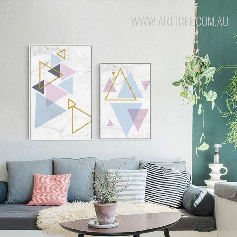 Colorful Abstract Triangles - arttree.com.au