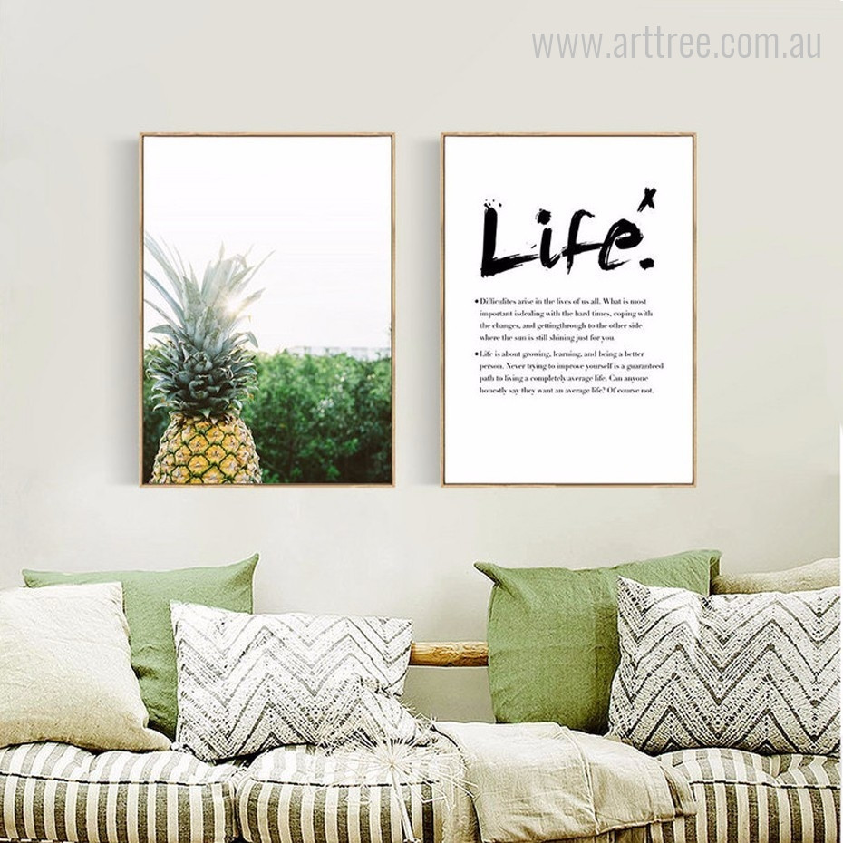 Life Inspirational Quote Framed 2 Piece Wall Decor Set - arttree.com.au