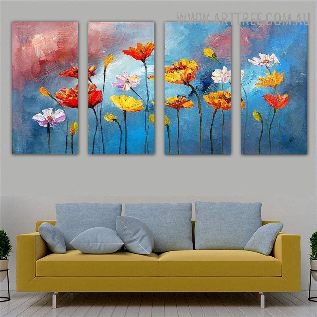 Coloured Blooms - arttree.com.au