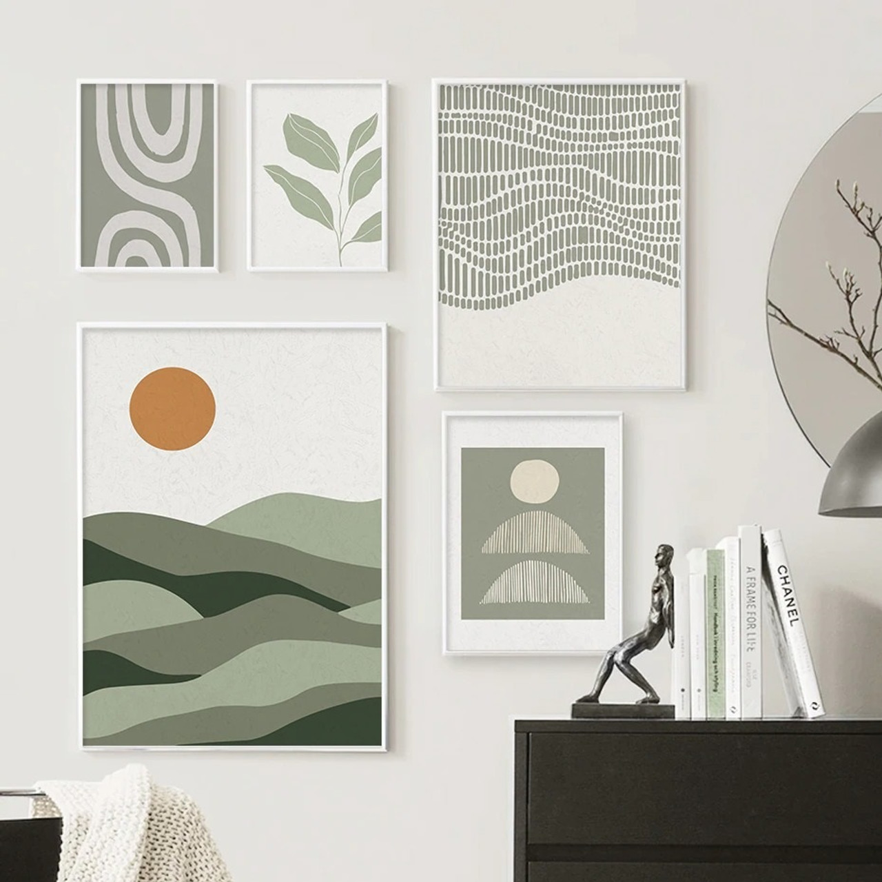 Green Mount Way 5 Piece Wall Art 