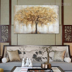 Abstract Arbor Modern Heavy Texture Handmade Canvas Art for Living Room Wall Getup
