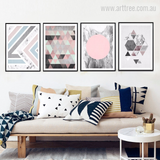 Contemporary 4 Piece Nordic Art Prints For Cafe Walls