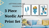 3 Piece Nordic Art Print Set Video