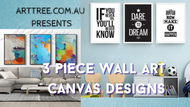 3 Piece Wall Art Canvas Designs Video