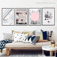 Contemporary 4 Piece Nordic Art Prints For Cafe Walls