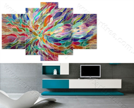 Large Oversized 5 Piece Abstract Prints For Hotel Balcony