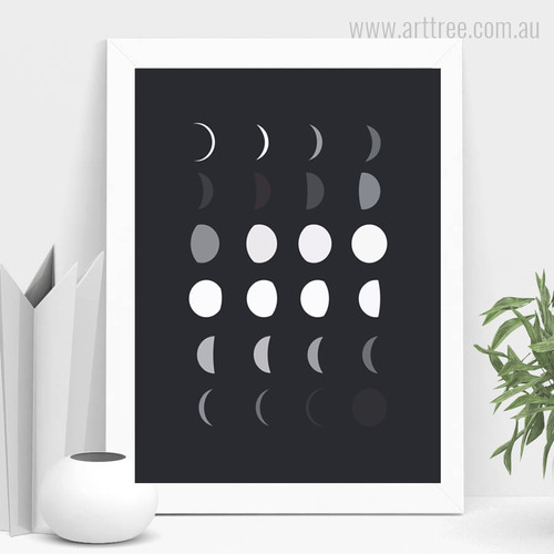 Modern Moon Phase for Kids Room Decor