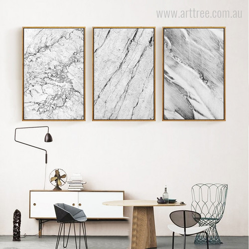 Abstract Grey Marble Canvas Print