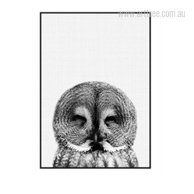 Kawaii Bird of Night Owl Print