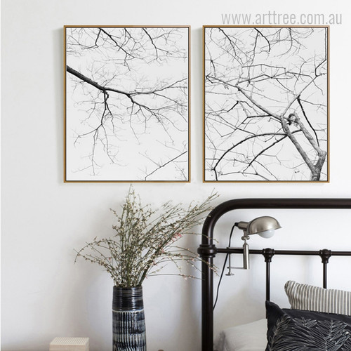 Black and White Tree Branch Wall Hanging