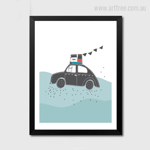 Travelling Car Wall Art Print