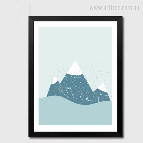 Snowy Mountain Photo Canvas Print