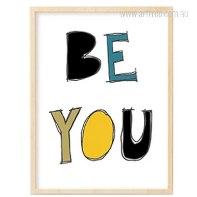 Colorful Be You Alphabets Children's Wall Art Print